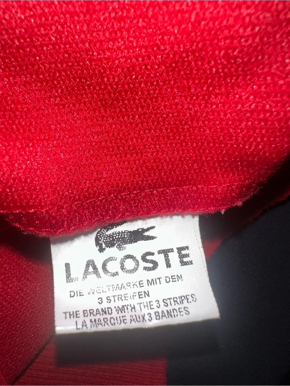 Lacoste Red, Navy & White Full-Zip Track Jacket